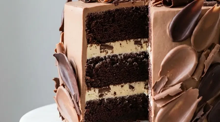 dekoracja tortu czekoladowego