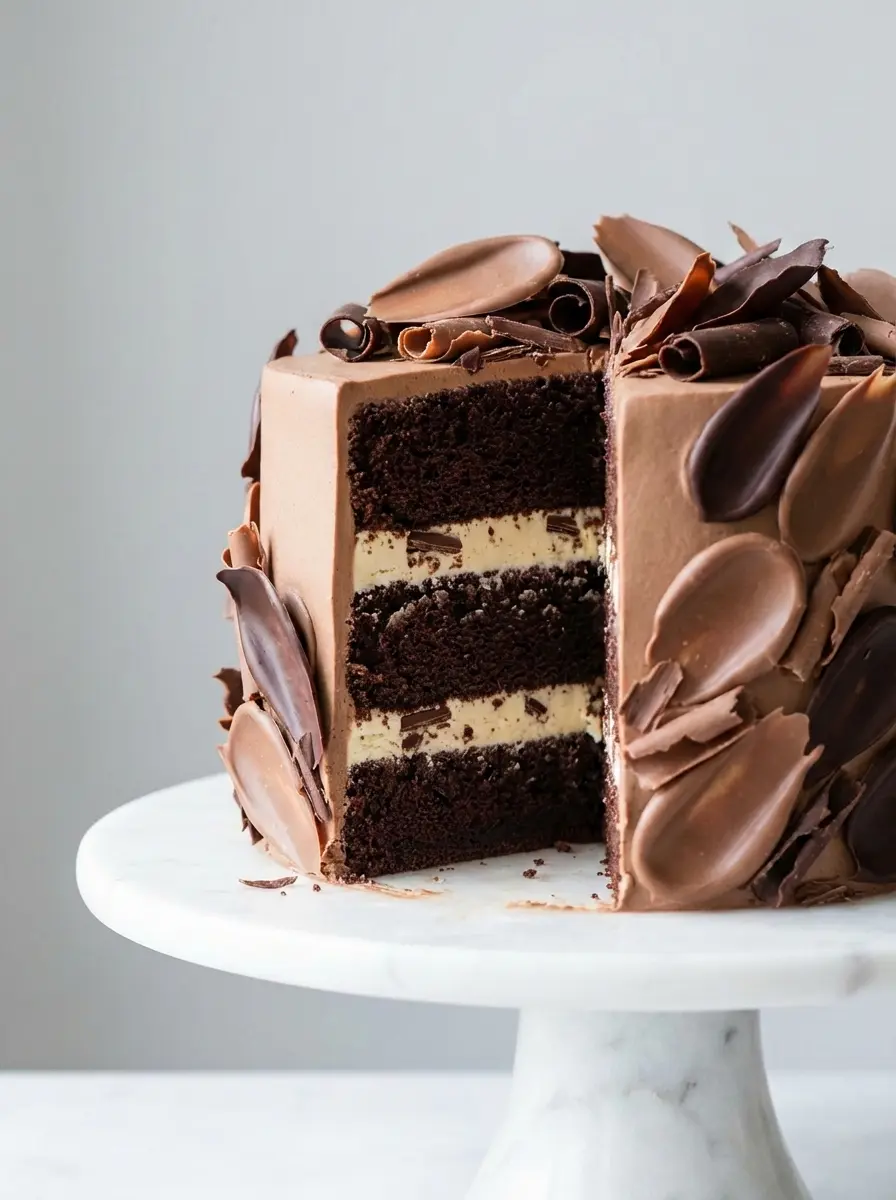 dekoracja tortu czekoladowego